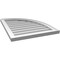 Ekena Millwork Quarter Round Top Right Surface Mount PVC Gable Vent w/ 2"W x 1-1/2"P Brickmould Frame, 22"W x 28"H GVPQR22X2802SN - alternate 4